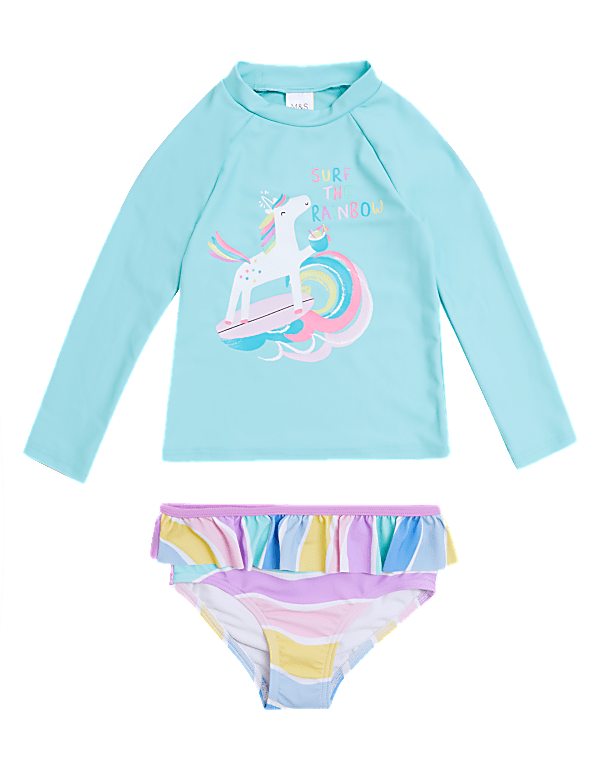 2pc Unicorn Rash Vest Set (2-7 Yrs)