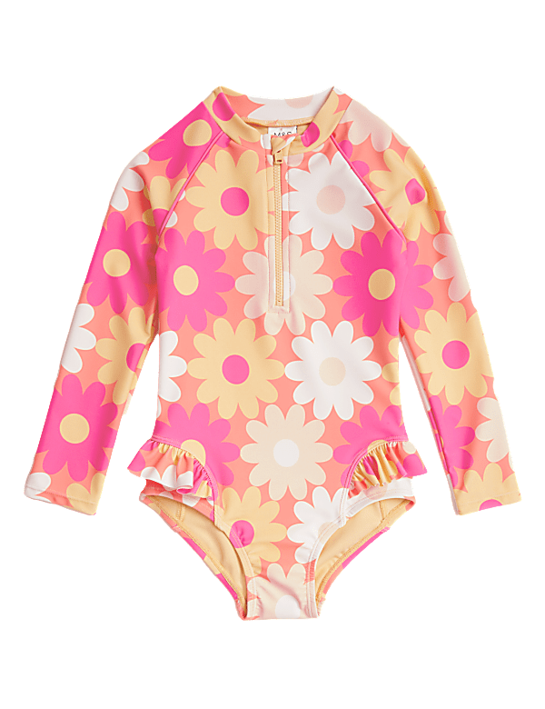 Floral Long Sleeve Swimsuit