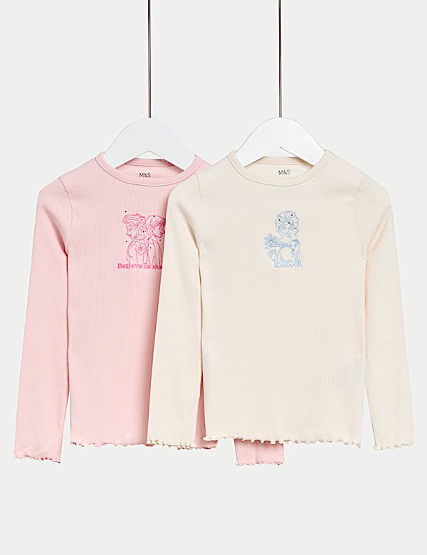 2pk Cotton Rich Disney Frozen™ Tops (2-8 Yrs) - CN