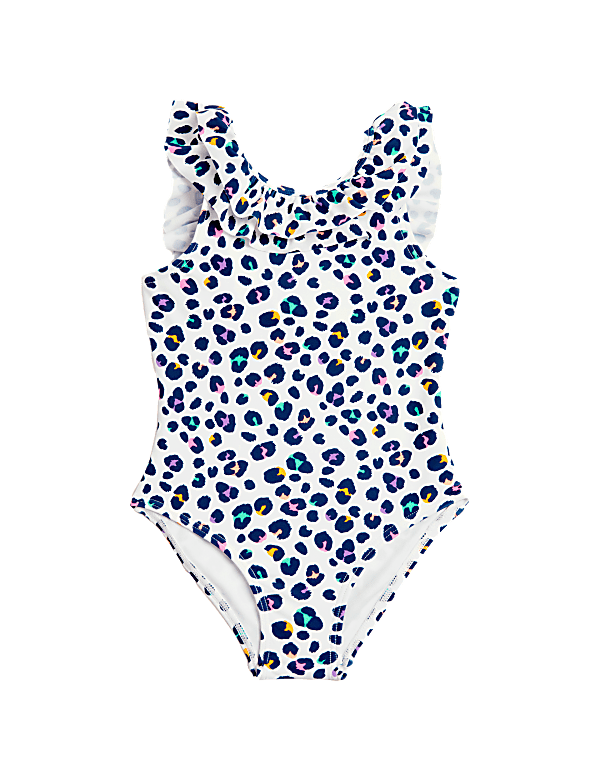 Leopard Print Frill Swimsuit