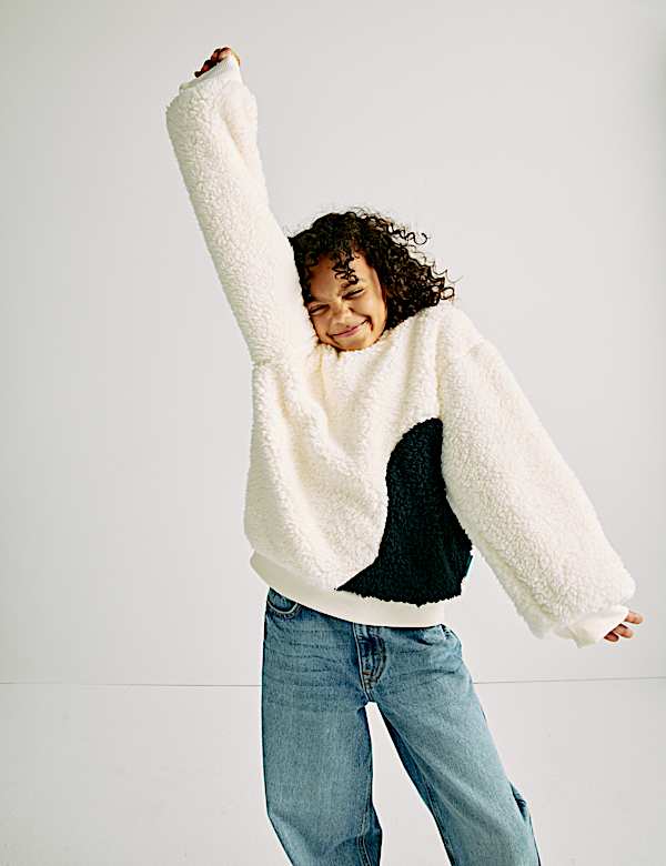 קפוצ'ון צמרירי Squishmallows™‎ עם דוגמת חתול (12-5 שנים) - IL