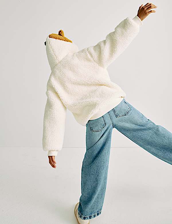 קפוצ'ון צמרירי Squishmallows™‎ עם דוגמת חתול (12-5 שנים) - IL