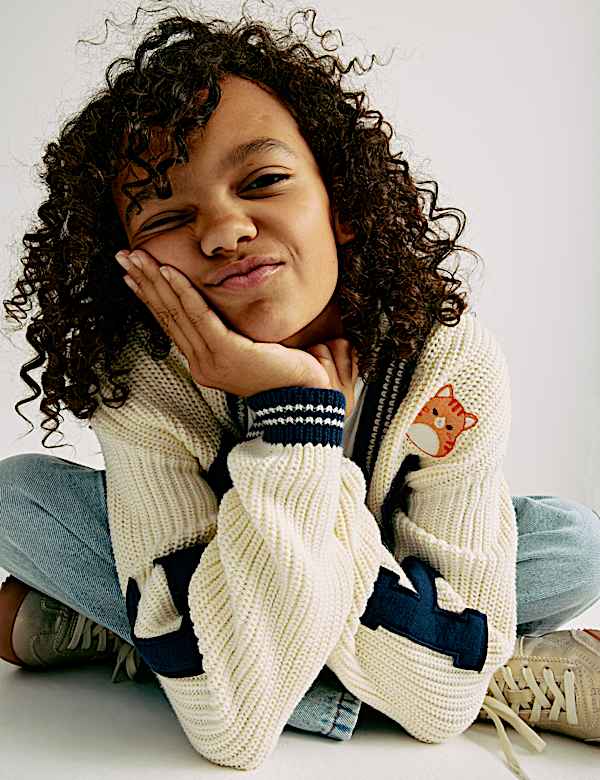 Pure Cotton Squishmallows™ Cardigan (5-12 Yrs) - VN