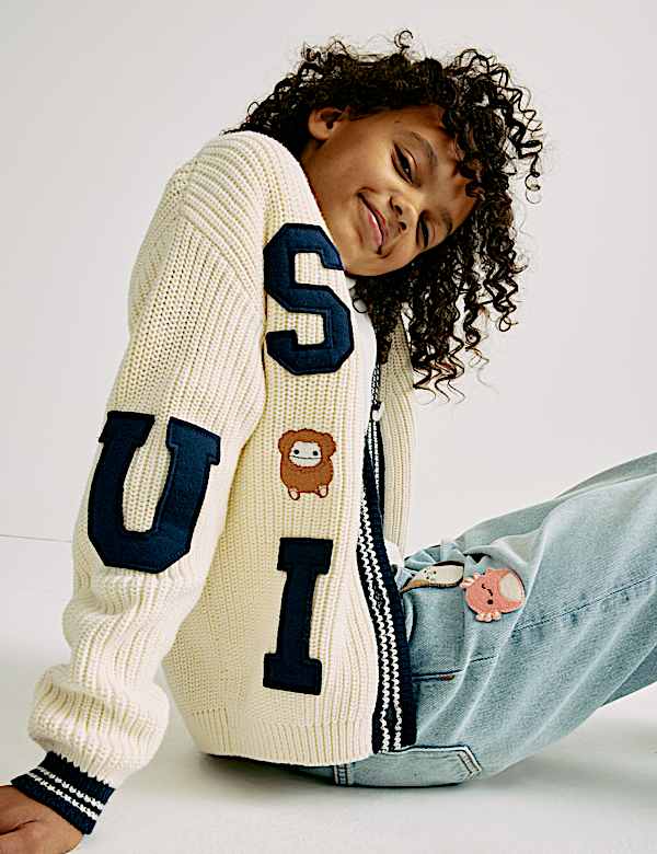 Pure Cotton Squishmallows™ Cardigan (5-12 Yrs) - HR