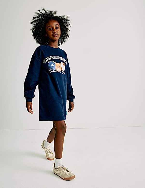 Cotton Rich Squishmallows™ Sweatshirt Dress (5-12 Yrs) - NZ