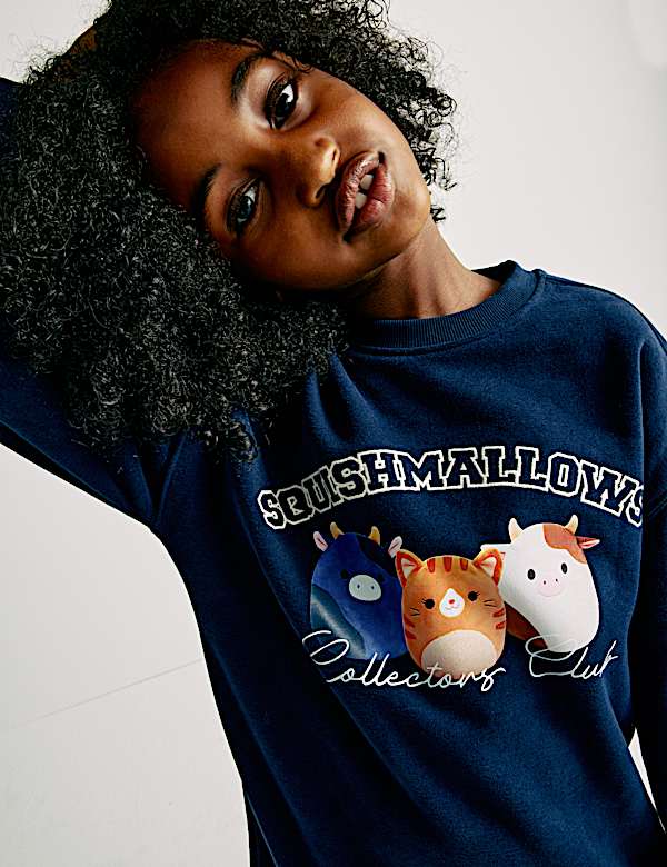 Cotton Rich Squishmallows™ Sweatshirt Dress (5-12 Yrs) - NZ