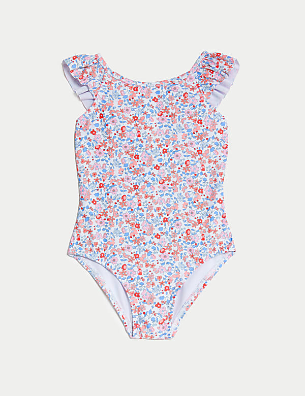 2pk Floral & Striped Swimsuits (2-8 Yrs) - FI