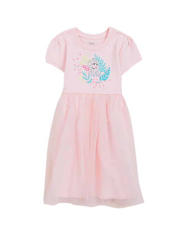 Pure Cotton Disney Frozen™ Dress (2-10 Yrs)