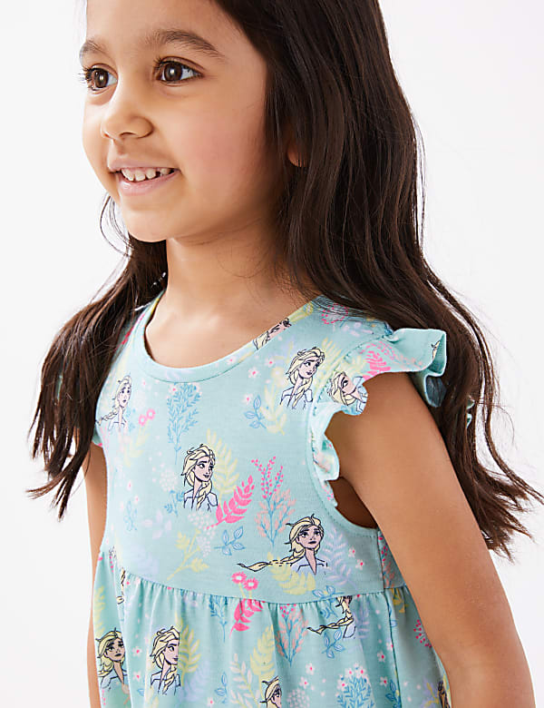Pure Cotton Frozen&trade; Print Dress (2-7 Yrs)
