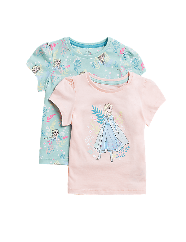 2pk Pure Cotton Frozen&trade; T-Shirts (2-7 Yrs)