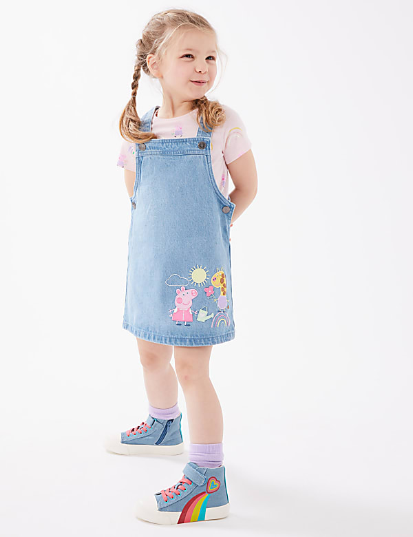 Peppa pig denim dress cheap