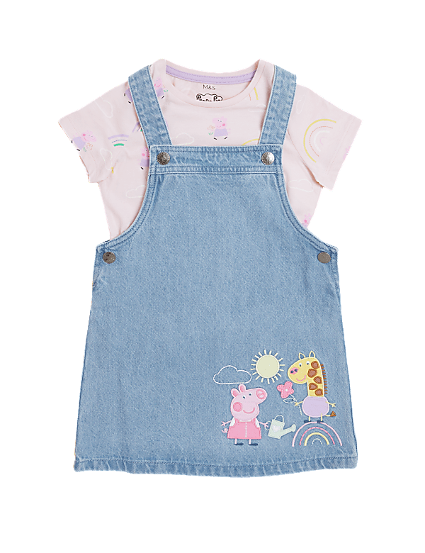 2pc Pure Cotton Denim Peppa Pig™ Outfit (2-7 Yrs)