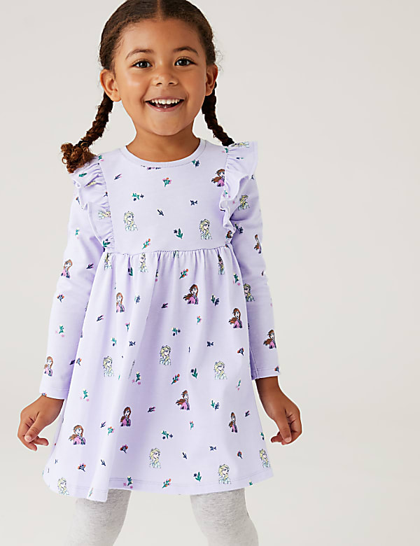 Buy Pure Cotton Disney Frozen Dress at Marks Spencer