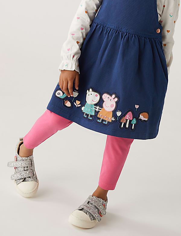 2pc Cotton Rich Peppa Pig™ Pinafore Outfit