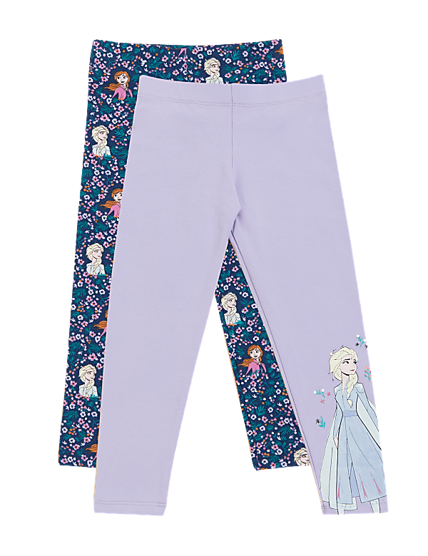 2pk Cotton Rich Disney Frozen™ Leggings (2-10 Yrs)