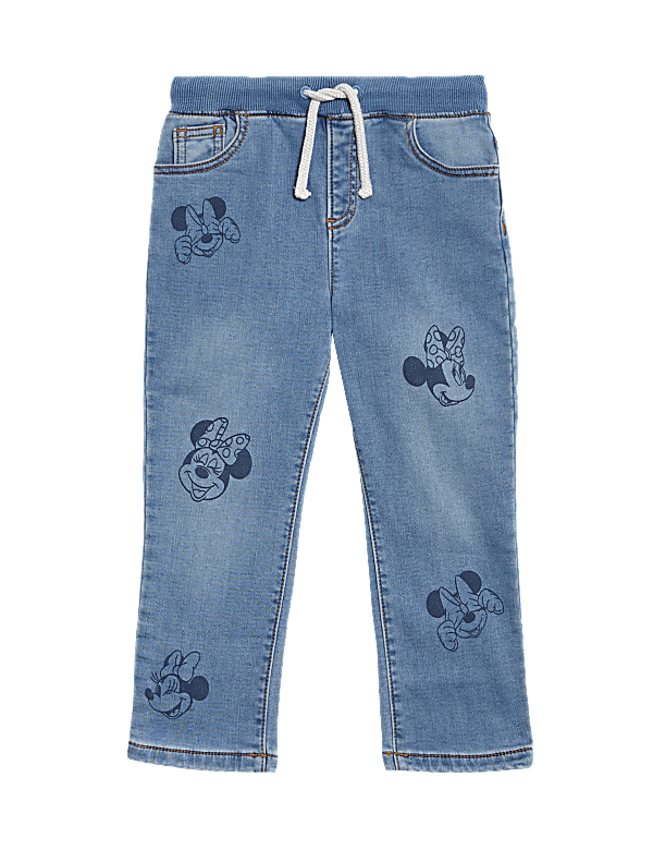 Regular Cotton Rich Minnie Mouse™ Jeans (2-8 Yrs)