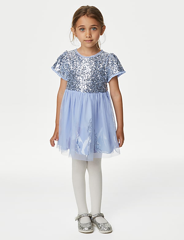 Disney Frozen™ Sequin Tulle Dress (2-8 Yrs)