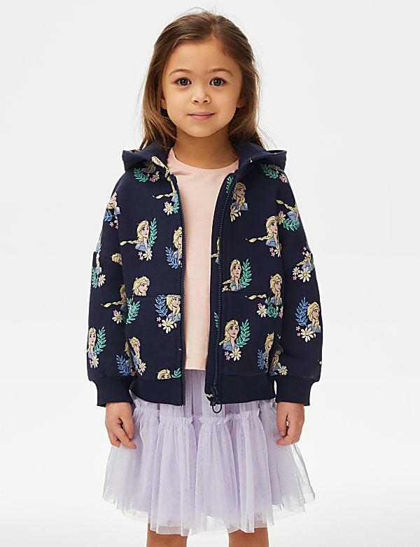 Cotton Rich Disney Frozen™ Hoodie (2-8 Yrs) - FI