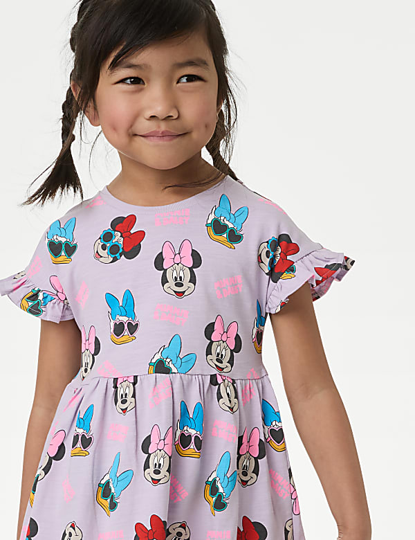 Pure Cotton Minnie Mouse™ Dress (2-8 Yrs) - BG