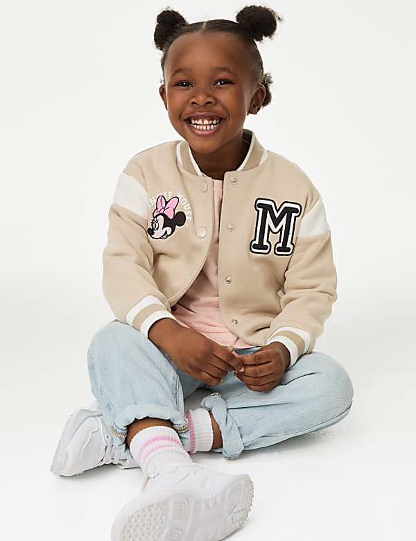 Cotton Rich Minnie Mouse Bomber 2 8 Yrs ECRU MIX Jackets M S HR