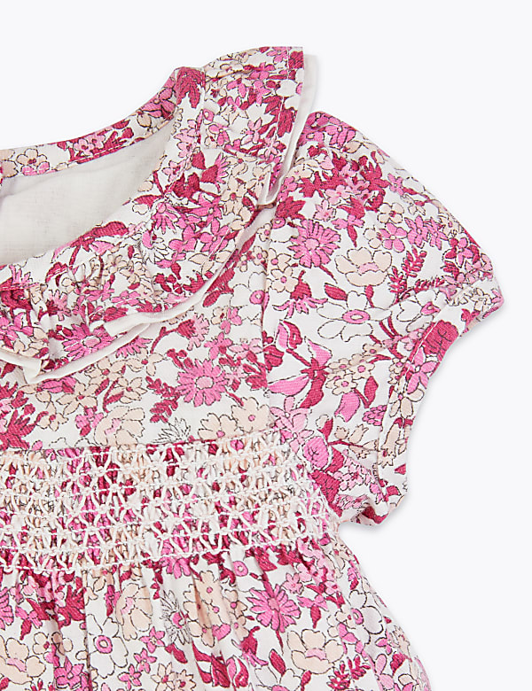 Cotton Floral Smock Dress (0-3 Yrs)