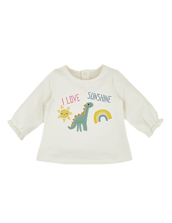 Cotton I Love Sunshine Slogan Sweatshirt (0-3 Yrs)