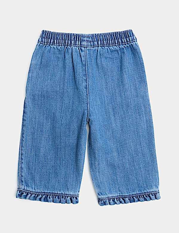 Cotton Rich Denim Frill Hem Jeans (0-3 Years) - KG