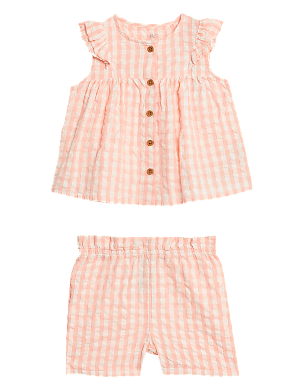 2pc Pure Cotton Gingham Outfit