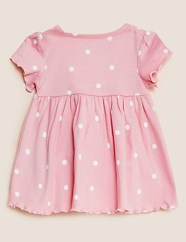 Pure Cotton Polka Dot Dress (0-3 Yrs)