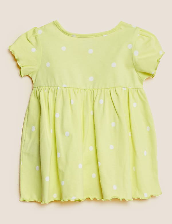Pure Cotton Polka Dot Dress (0-3 Yrs)