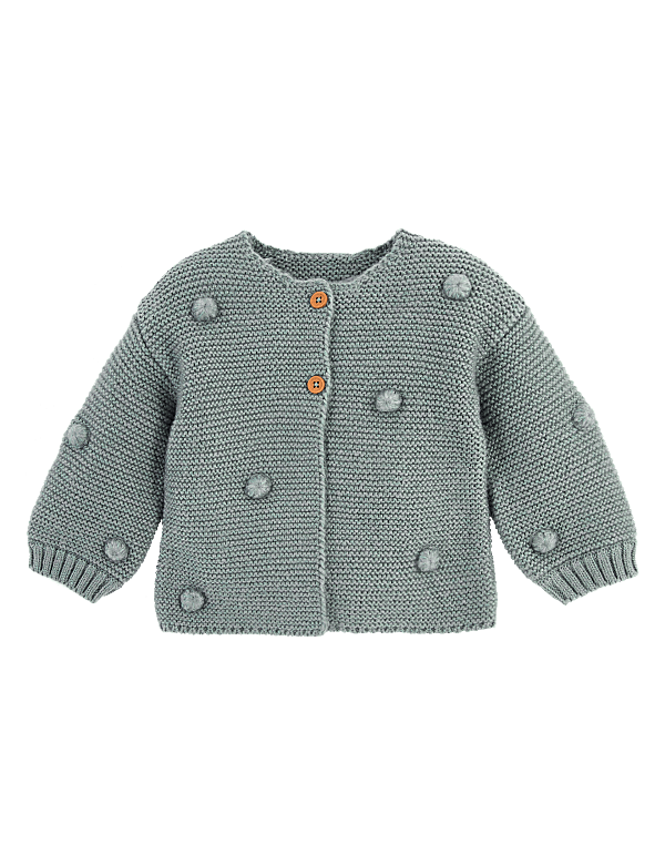 Pom Pom Cardigan (0-3 Yrs)