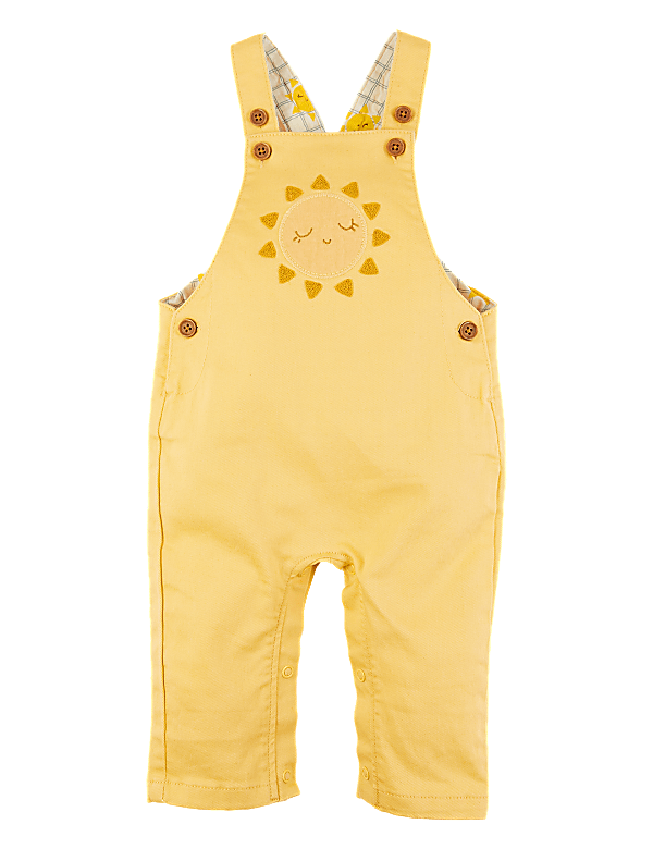 Denim Sunshine Print Dungarees (0-3 Yrs)