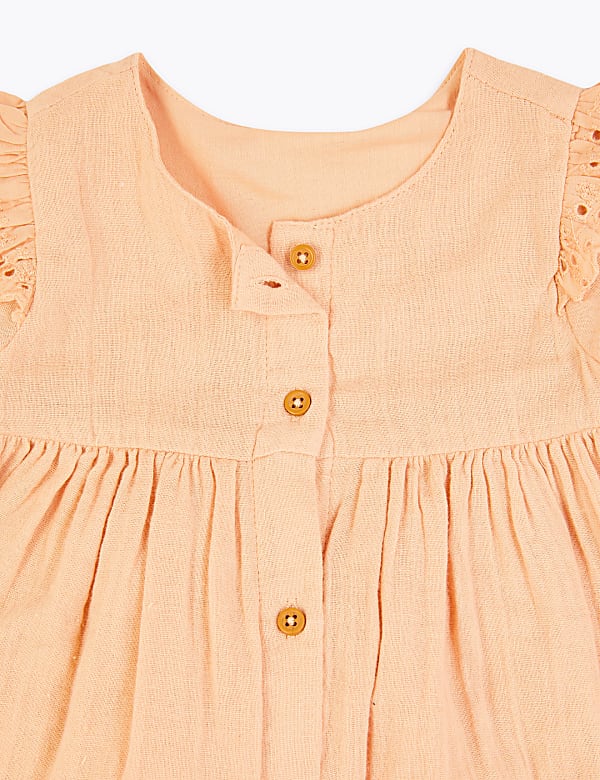Pure Cotton Woven Dress (0-3 Yrs)