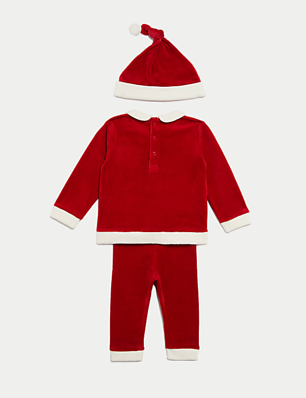 3pc Cotton Rich Christmas Santa Outfit (0-3 Yrs) - GR