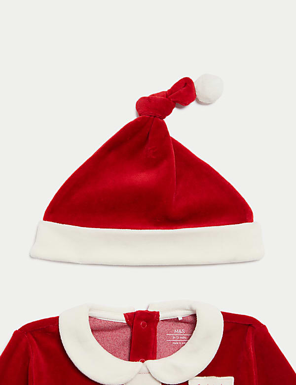 3pc Cotton Rich Christmas Santa Outfit (0-3 Yrs) - GR