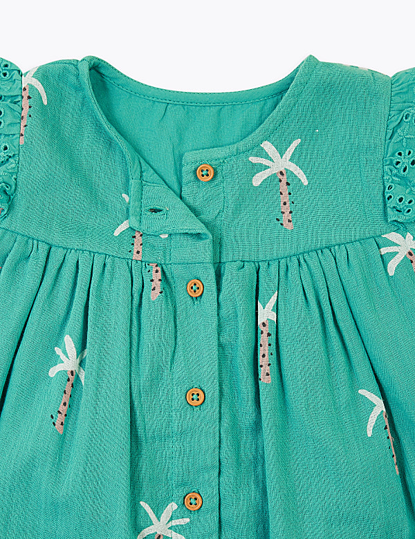 Pure Cotton Palm Tree Dress