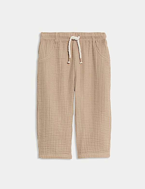 Pure Cotton Paperbag Trousers (0-3 Yrs)