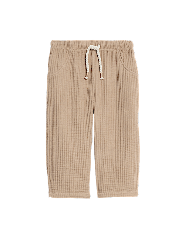 Pure Cotton Paperbag Trousers (0-3 Yrs)