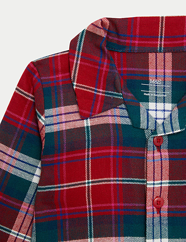 Pelele infantil familiar navideño de cuadros (0-3 años) - US