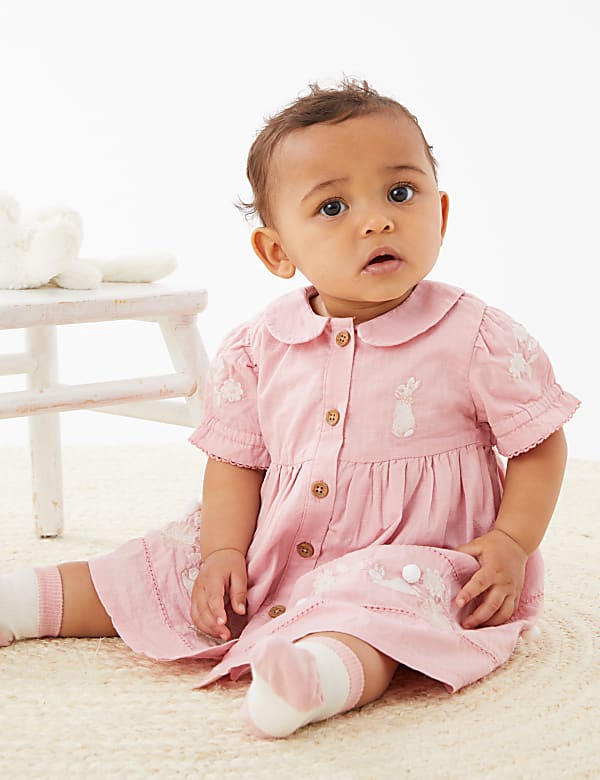 2pc Cotton Rich Peter Rabbit™ Dress (0-3 Yrs)
