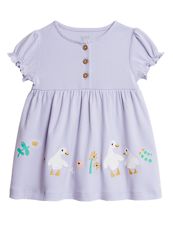 Pure Cotton Duck Dress (0-3 Yrs)
