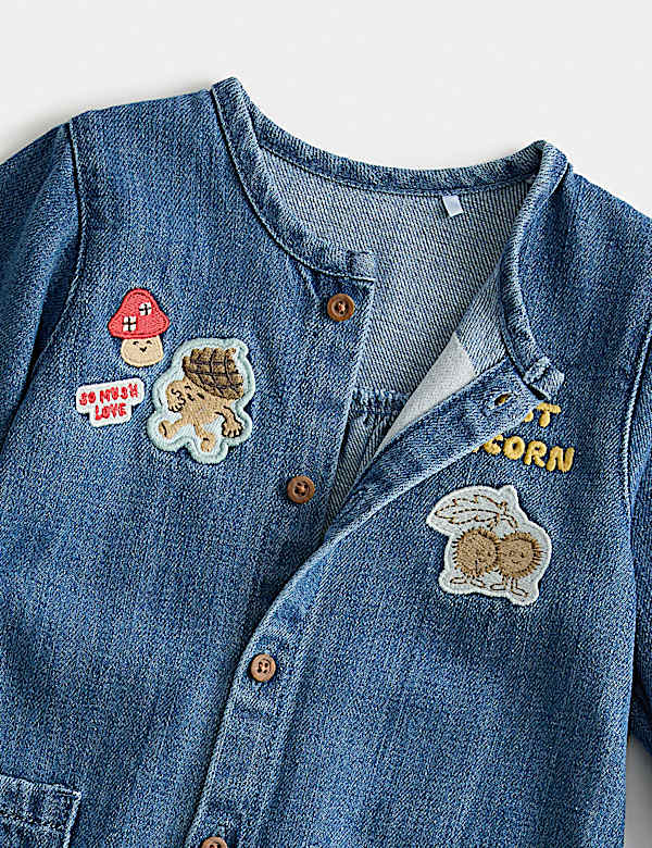 Cotton Modal Blend Denim All in One (0-3 Yrs)