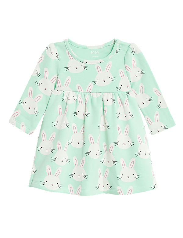 Cotton Rich Bunny Print Dress