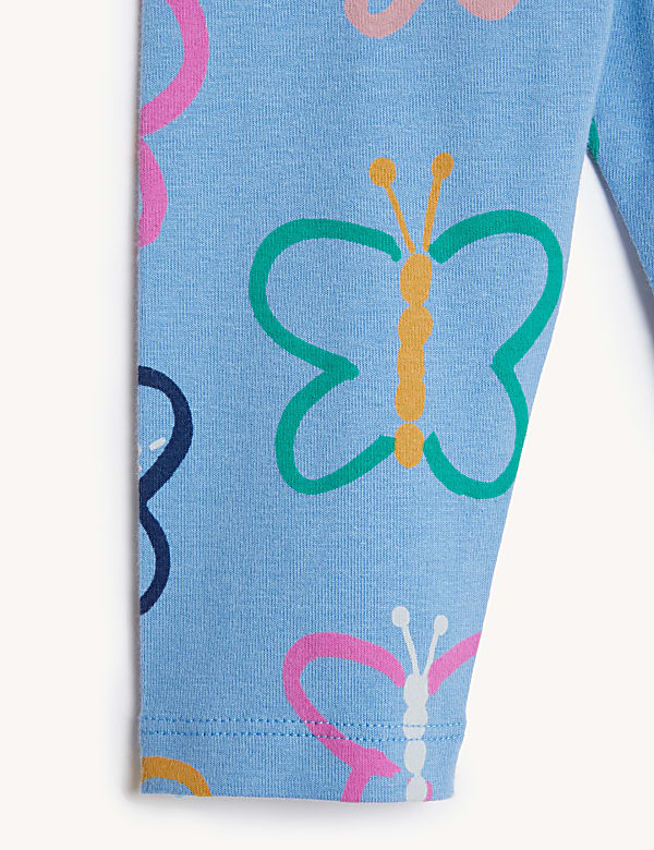 Cotton Rich Butterfly Print Leggings