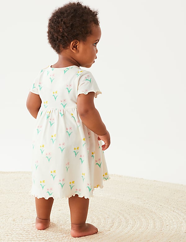 Pure Cotton Printed Round Neck Dress