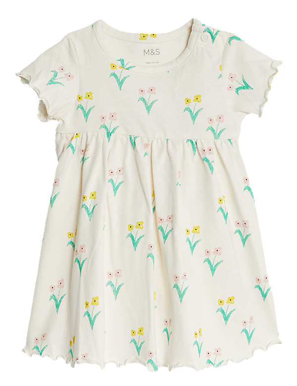 Pure Cotton Printed Round Neck Dress