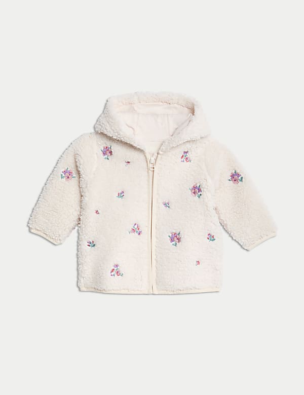 Borg Floral Jacket 0 3 Yrs