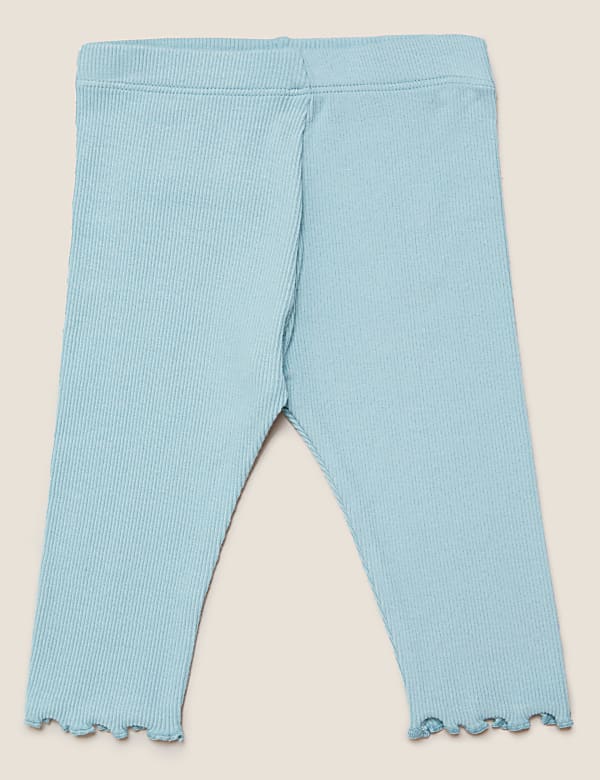 3pk Cotton Seahorse Leggings (0-3 Yrs)