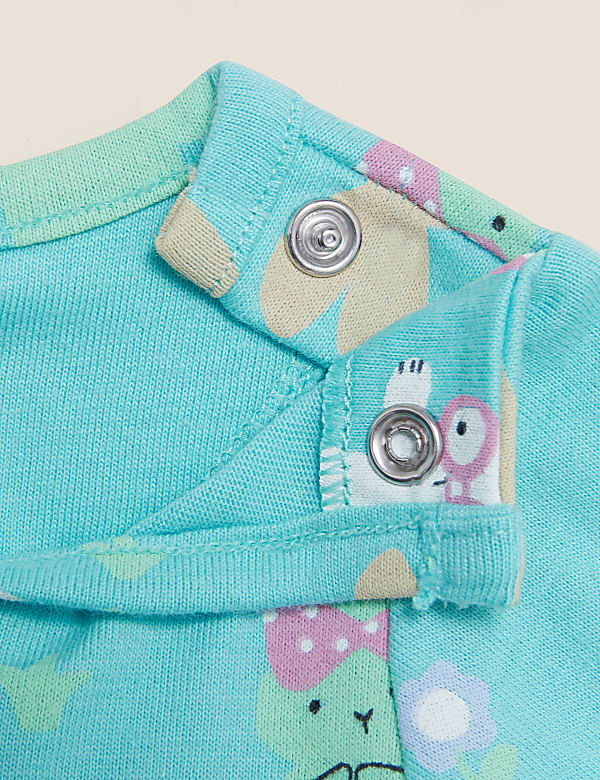 Pure Cotton Rabbit Print Dress (0-3 Yrs)