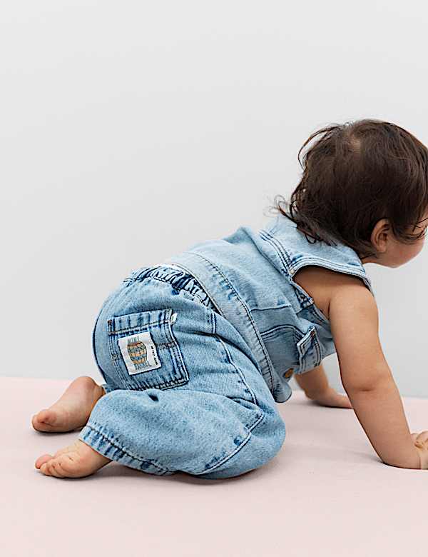 Pure Cotton Barrel Jeans (0-5 Yrs) - JE